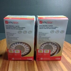 Utilitech Xenon Adjustable 3 Light Kit White 20W/120V Directional Lot of 2‎
